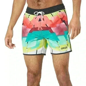 Oakley beach summer hits 16'' boardshorts rainbow sz xl